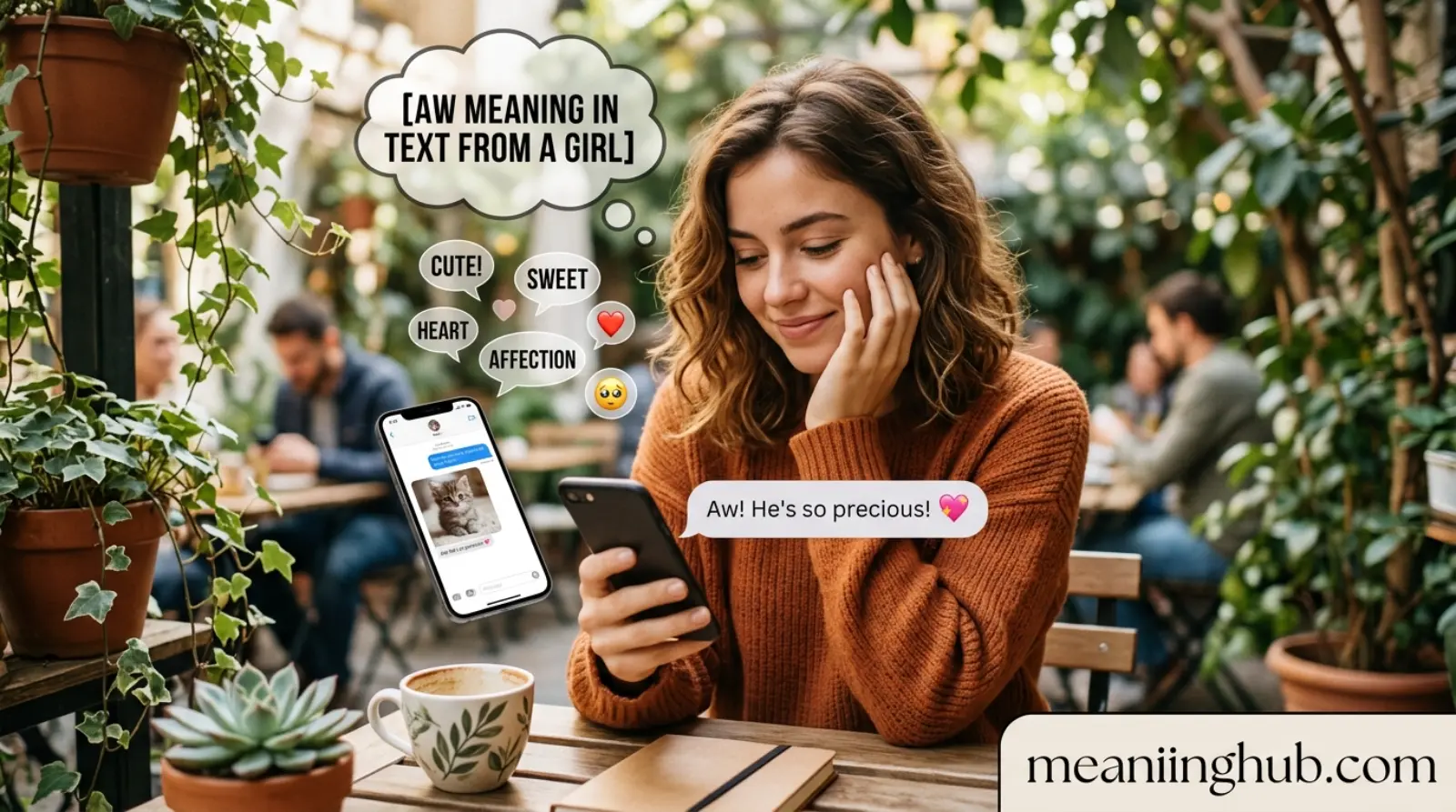 aw meaning in text from a girl