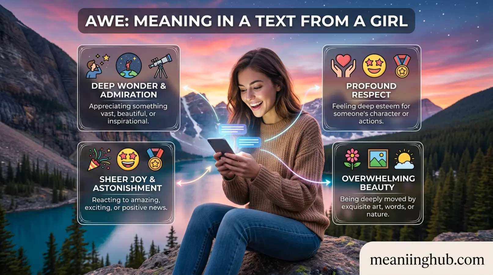 Awe Meaning in Text From a Girl