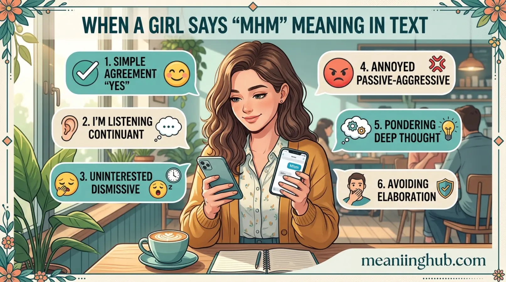 When a Girl Says MHM Meaning in Text