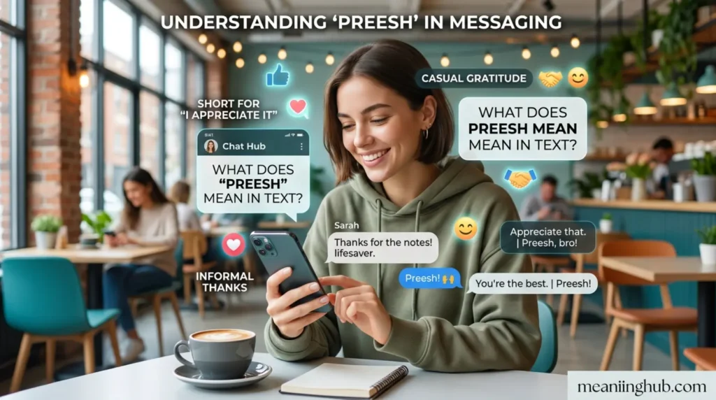 What Does Preesh Mean in Text