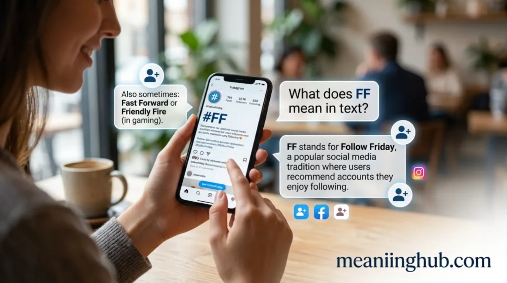 What does ff meaning in text mean