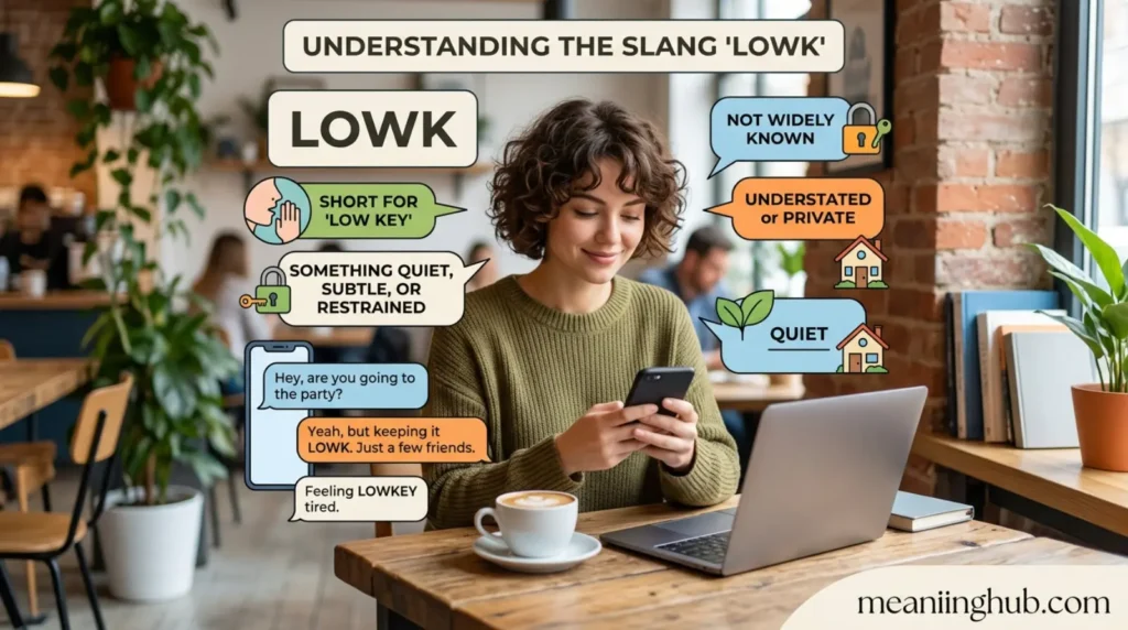 What does lowk mean in text