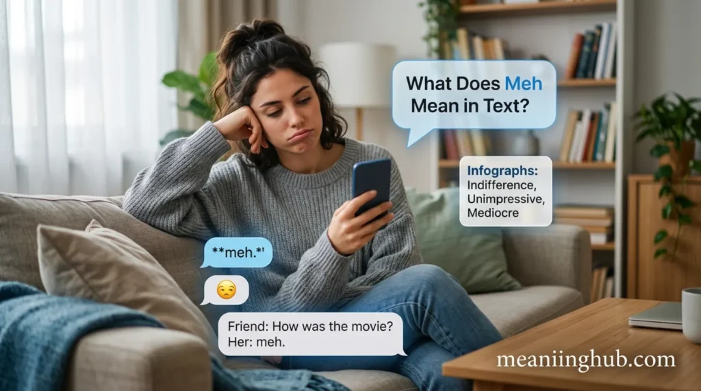 What Does Meh Mean in Text