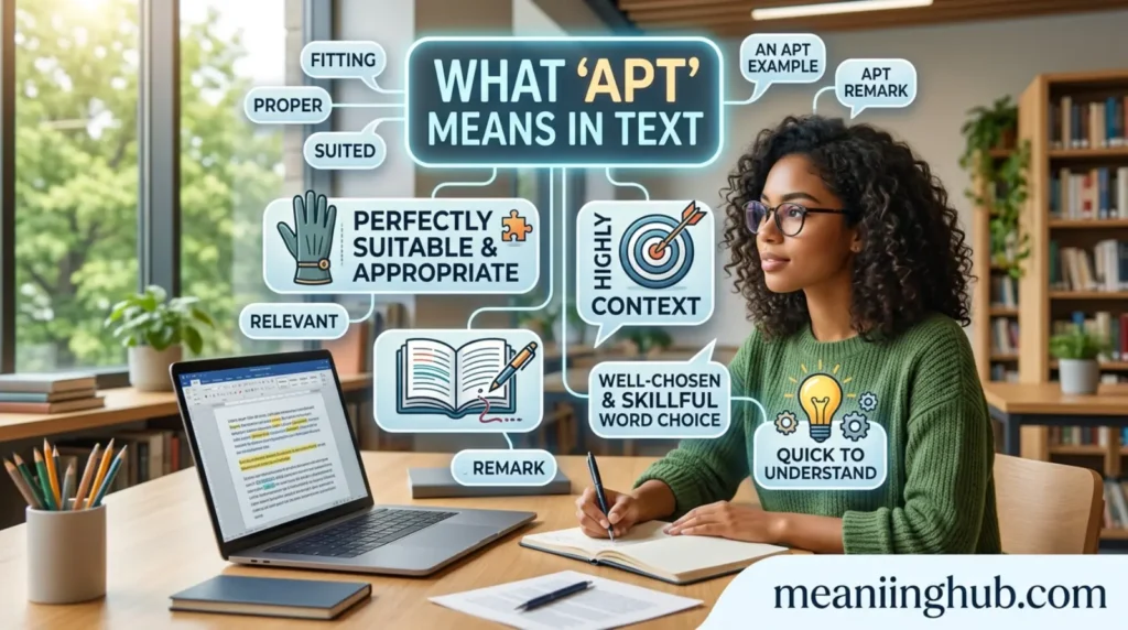 What does apt meaning in text