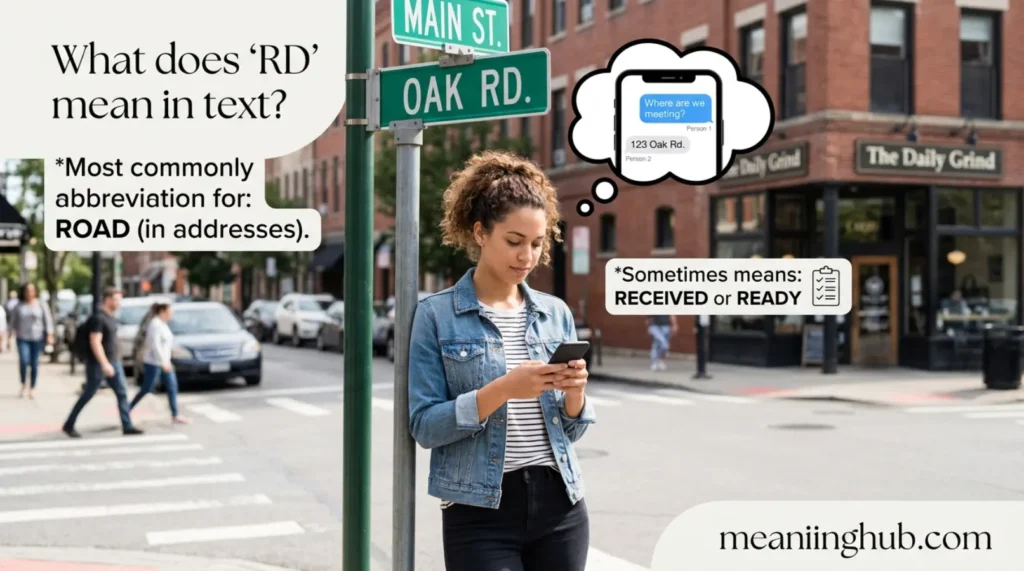 What does rd meaning in text