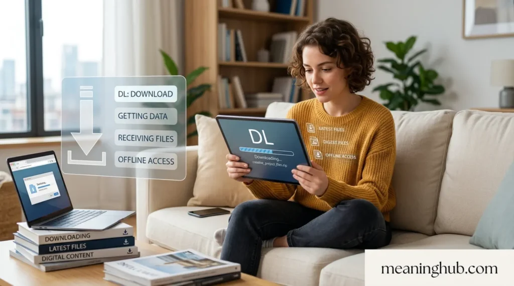 What does dl meaning in text