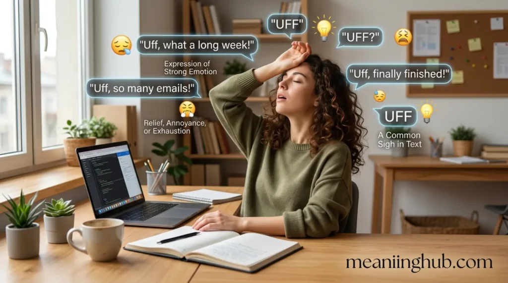 What does uff mean in text