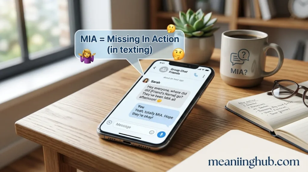 What does mia meaning in text