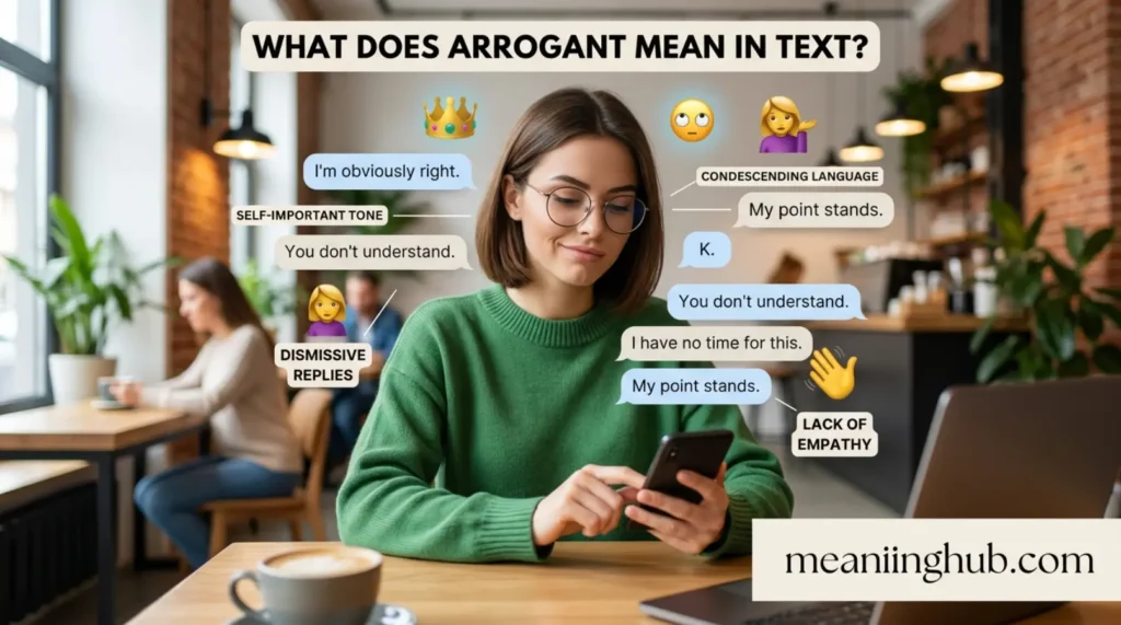 What Does Arrogant Mean in Text