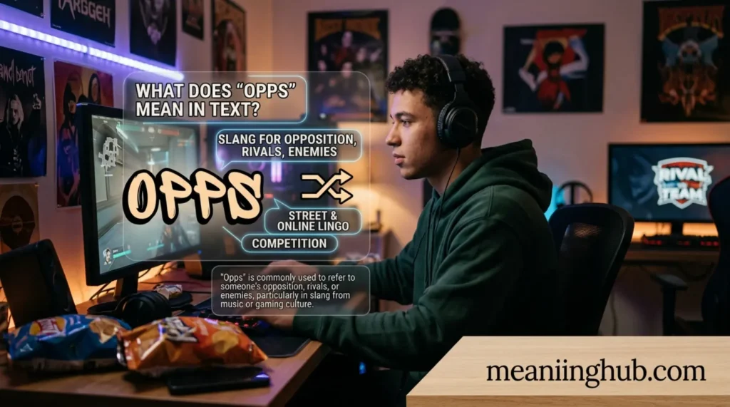 What does opps meaning in text