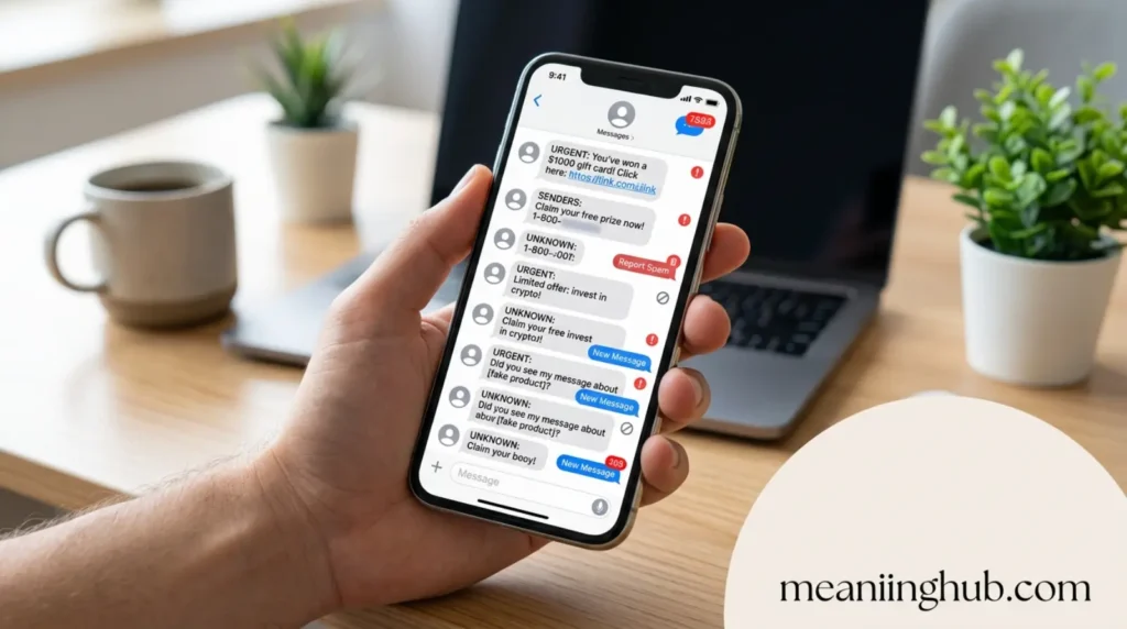 What does spam meaning in text