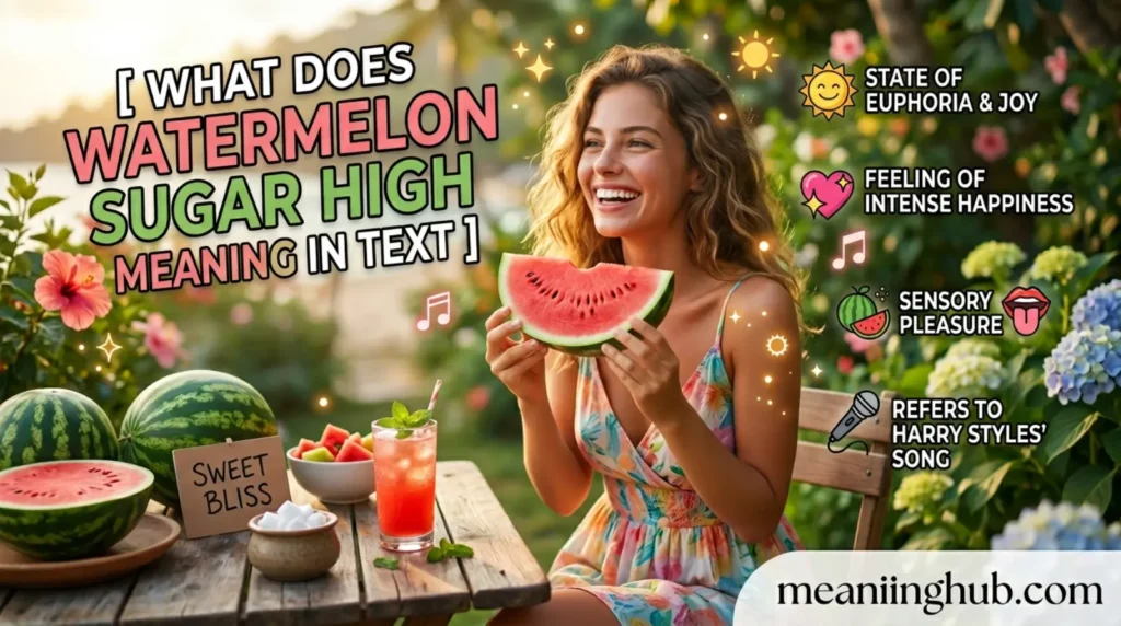 What does watermelon sugar high meaning mean in text