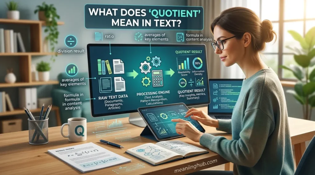 What Does Quotient Mean in Text