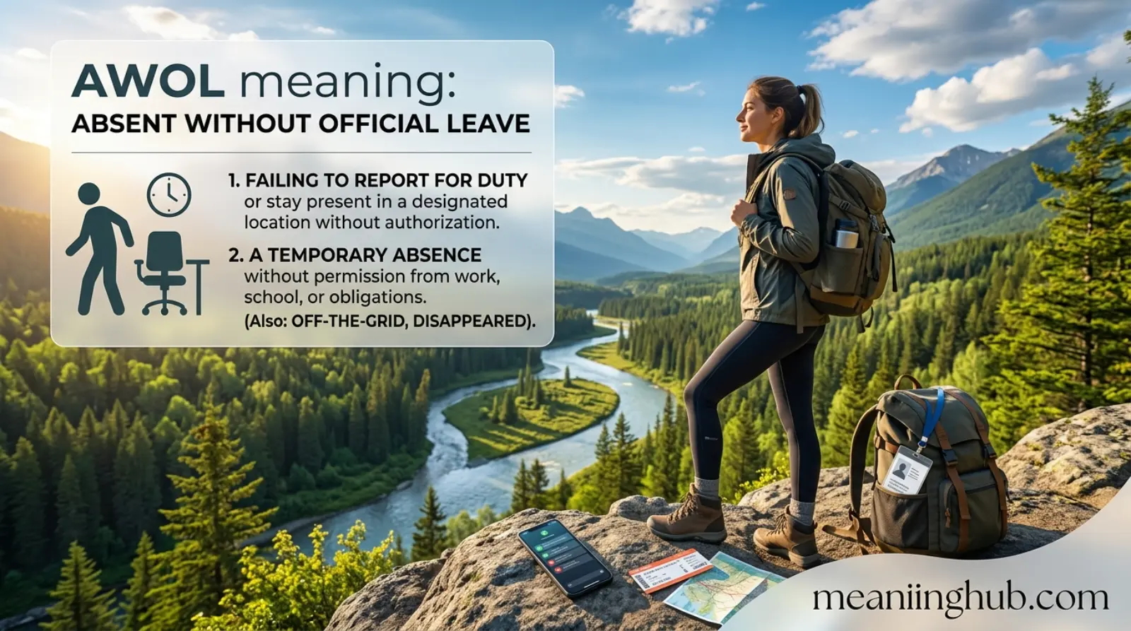 awol meaning in text