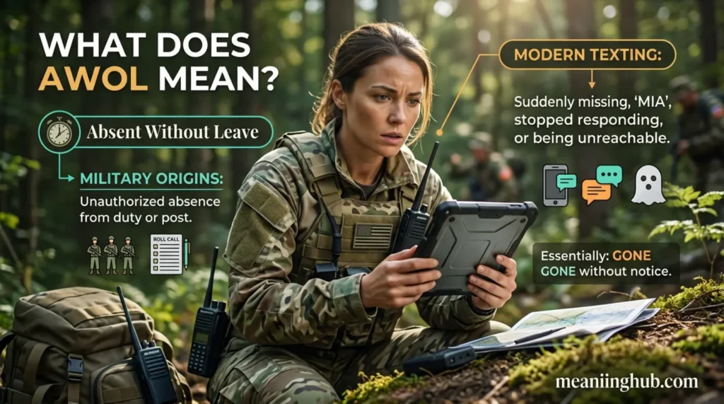 What Does AWOL Mean in Text