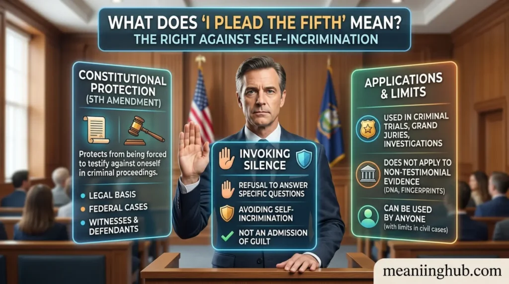 What Does I Plead the Fifth Mean